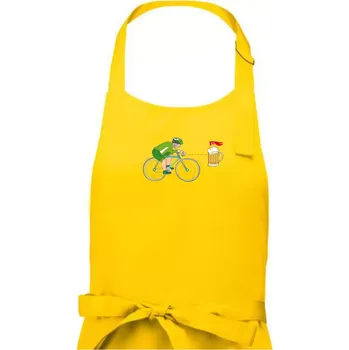 Kuchyňská zástěra Pivo je můj cíl (Pecka design) - Pánská zástěra na vaření - Univerzální velikost ( Žlutá )