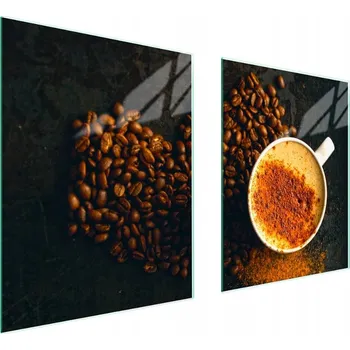 Obraz Skleněná ochranná deska na sporák 85x52 Káva