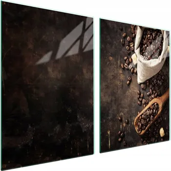 Obraz Skleněná ochranná deska na sporák 2x45x52 Káva