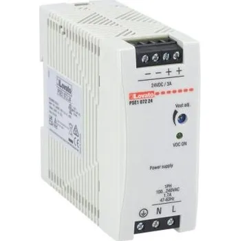 spínaný zdroj Lovato Spínaný Napájecí zdroj na lištu DIN, výstup: 24V dc, 3A, vstupní: 100 → 240V ac,72W