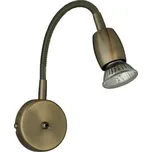 Prezent RAFT nástěnné svítidlo s vypínačem 1x GU10 33W bez zdroje IP20, starožitná mosaz