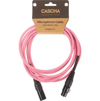 Audio kabel Cascha Standard Line Mic Cable Pink 3m + prodloužená záruka 3 roky
