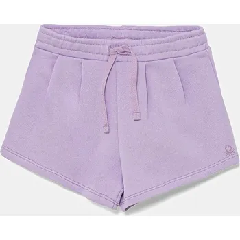 Chlapecké oblečení Dětské bavlněné šortky United Colors of Benetton 3J70G901R.P.Seasonal fialová 04X, vel. 116