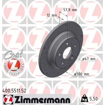 Brzdový kotouč Brzdový kotouč ZIMMERMANN 400.5511.52