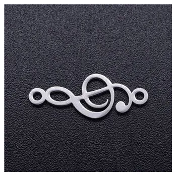 Přívěsek OK1338-ST Ocelový přívěšek - houslový klíč - hudba