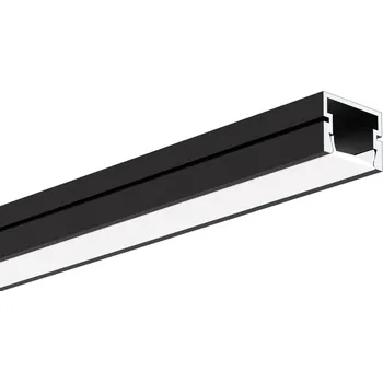 LED páska LED hliníkový profil KLUŚ PDS-4-PLUS eloxovaný černý - 1m