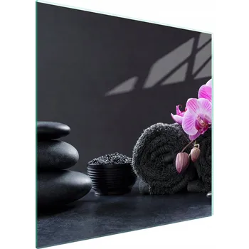 Obraz Skleněná ochranná deska na sporák 50x52 Květina