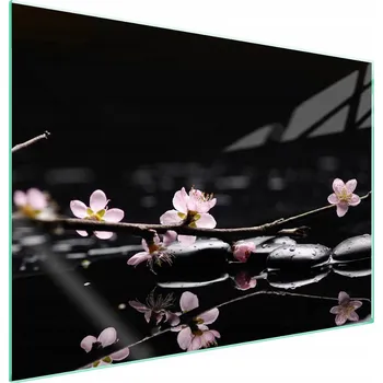 Obraz Skleněná ochranná deska na sporák 70x52 Květina