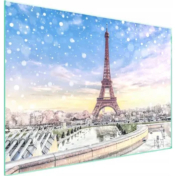 Obraz Skleněná ochranná deska na sporák 70x52 Paříž (Motiv Paříž)