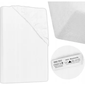 Prostěradlo PROSTĚRADLO S GUMOU 90x200 cm JERSEY 100% BAVLNA PREMIUM PRODUKT POLSKÝ