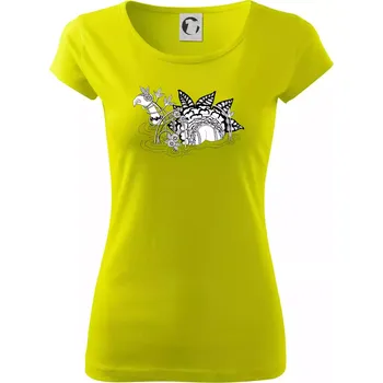 Dámské tričko Loch ass (Pecka design) - Dámské triko Pure - S ( Limetková )