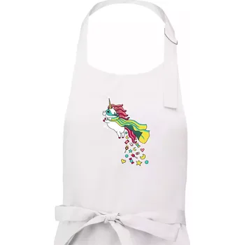 Kuchyňská zástěra Sweet jednorožec (Pecka design) - Pánská zástěra na vaření - Univerzální velikost ( Bílá )