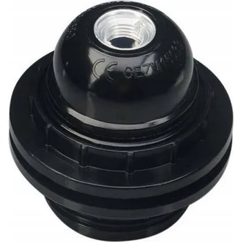 Objímka na žárovku Objímka E27 s nastavitelným límcem - PLASTOVÉ HNÍZDO, ČERNÁ