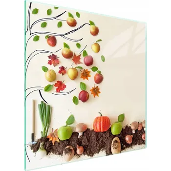 Obraz Skleněná ochranná deska na sporák 50x52 Zelenina