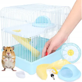 Obraz Klec pro křečka, myš 21x16x18cm modrá