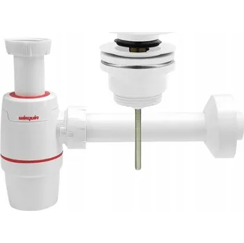 Sifon Umyvadlový sifon bez výpusti WIRQUIN + univerzální bílá zátka klik klak