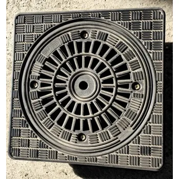 poklop Poklop s kulatou mřížkou - 360 x 360 mm DN 315-VÝPRODEJ-A