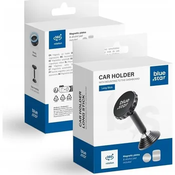 BLUE STAR magnetický držák do auta na palubní desku LONG STICK černý