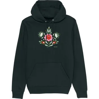 Dámská mikina Mikina Majolika květ černá XS