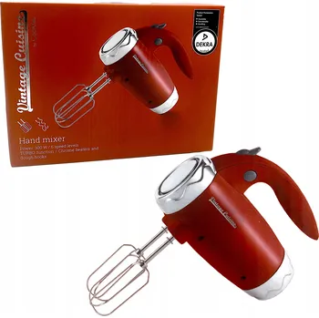 Vintage Cuisine Ruční mixér Retro 300W Červený