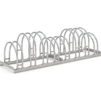 stojan na kolo Stojan na kola 5158, pro oboustranné parkování, š 1400 mm, volně stojící, 8x parkovací místo