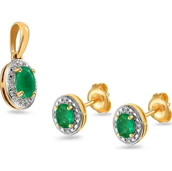 Souprava šperků iZlato Kayia IZBR091SS Zelená
