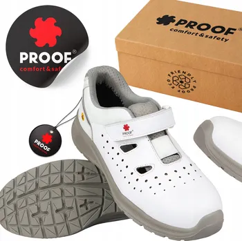 Pracovní obuv PRACOVNÍ OBUV PÁNSKÁ BOZP OCHRANNÉ SANDÁLY PROOF FROST BÍLÉ S1 VEL. 43