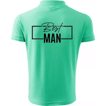 Pánská košile Trika na rozlučku ve čtverci - Best man - Polokošile pánská Pique Polo 203 - 5XL ( Mátová )