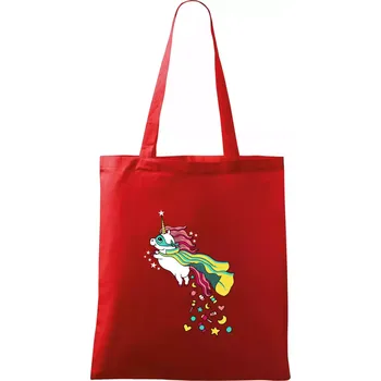 Nákupní taška Sweet jednorožec (Pecka design) - Taška bavlněná - 42 x 38 cm ( Červená )