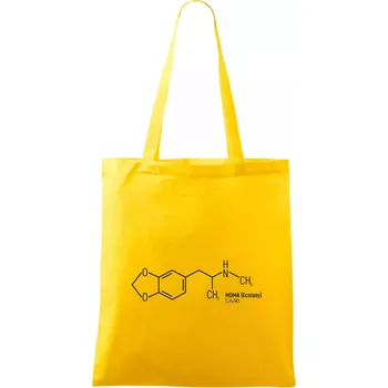 Molekulární struktura MDMA Extáze - Taška bavlněná - 42 x 38 cm ( Žlutá )