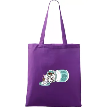 Nákupní taška Bullterrier Friends Forever zelené (Pecka design) - Taška bavlněná - 42 x 38 cm ( Fialová )