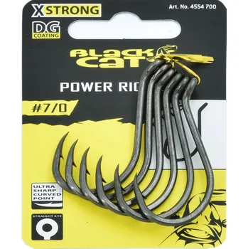 Rybářský háček Háčky s protihrotem Black Cat Power Rig DG 6 ks