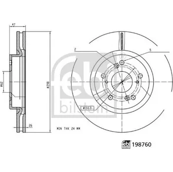 Brzdový kotouč Brzdový kotouč FEBI BILSTEIN 198760
