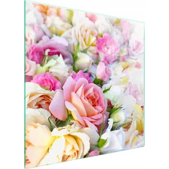 Obraz Skleněná ochranná deska na sporák 50x52 Květina