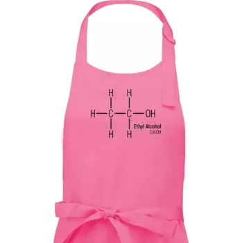 Kuchyňská zástěra Molekulární struktura Ethanol - Dámská zástěra na vaření - Univerzální velikost ( Růžová )