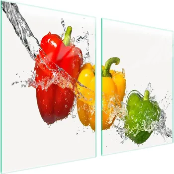 Obraz Skleněná ochranná deska na sporák 2x45x52 Paprika