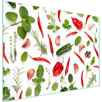 Obraz Skleněná ochranná deska na sporák 70x52 Zelenina