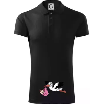 Pánská košile Čáp a miminko - holka (Hana-creative) - Polokošile Victory sportovní (dresovina) - S ( Černá )