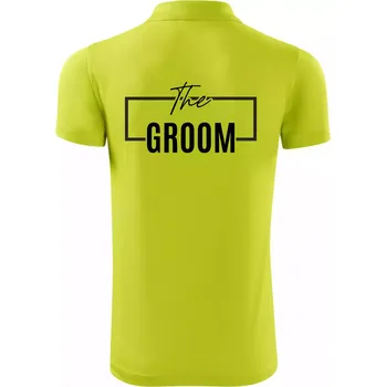 Pánská košile Trika na rozlučku ve čtverci - The Groom - Polokošile Victory sportovní (dresovina) - M ( Limetková )