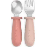SUAVINEX | Lžička a vidlička COLOUR ESSENCE - krémová Varianta: SUAVINEX | Lžička a vidlička COLOUR ESSENCE - růžová