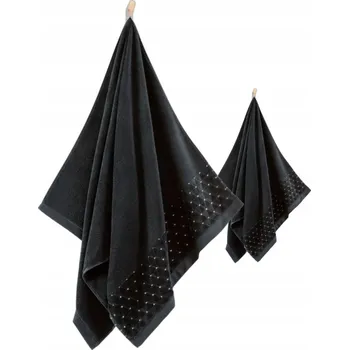 Ručník ZWOLTEX OSCAR AB sada ručníků osuška černá 70x140 50x100