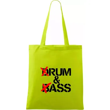 Drum & Bass (Rum & Ass) - Taška bavlněná - 42 x 38 cm ( Limetková )