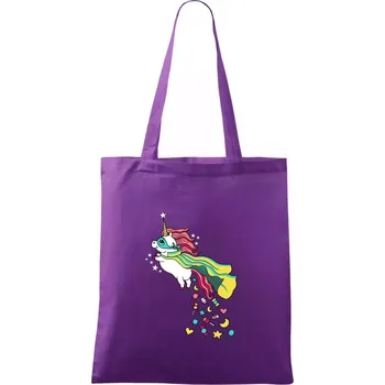 Sweet jednorožec (Pecka design) - Taška bavlněná - 42 x 38 cm ( Fialová )