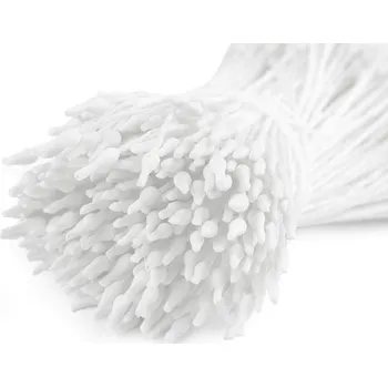 umělá květina Květinové pestíky matné - 1 bílá