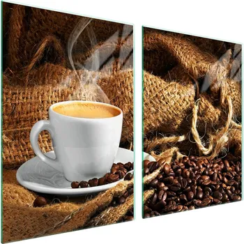 Obraz Skleněná ochranná deska na sporák 2x45x52 Káva