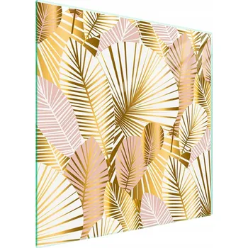 Obraz Skleněná ochranná deska na sporák 50x52 List