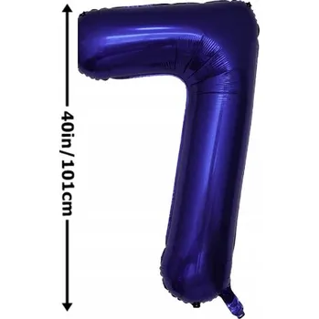 Balónek Fóliový balónek ČÍSLICE 7 Narozeninová oslava GRANÁTOVÝ 100 CM (40 palců)