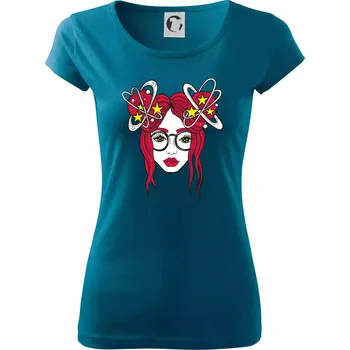 Dámské tričko Magická červenovláska (Pecka design) - Dámské triko Pure - L ( Petrolejová )