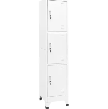 Komoda Vidaxl Skříňka uzamykatelná, bílá, 38x45x180 cm