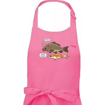 Kuchyňská zástěra Hezké Vánoce Kapr a Koi kapr (Hana-creative) - Pánská zástěra na vaření - Univerzální velikost ( Růžová )